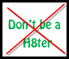 Don't be a hater logo
